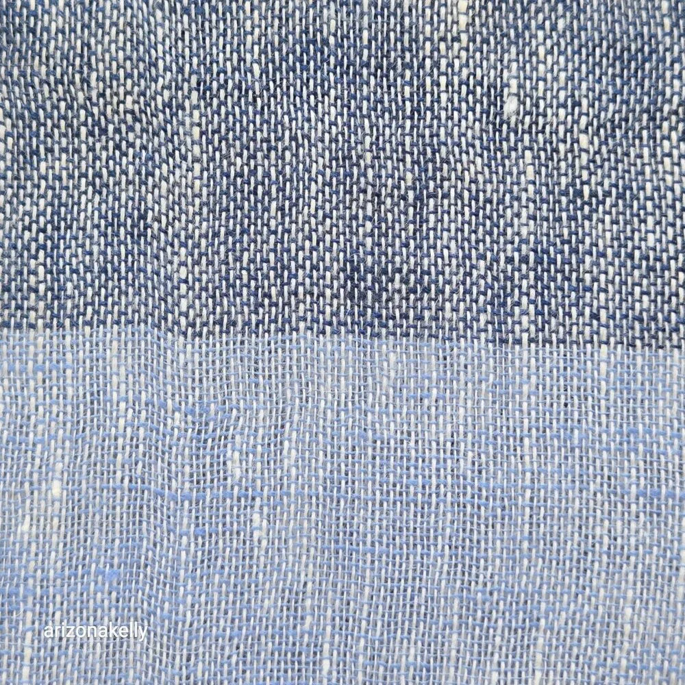 Linen Scarf Sartoria delle Sirene Italy Blue Stripe